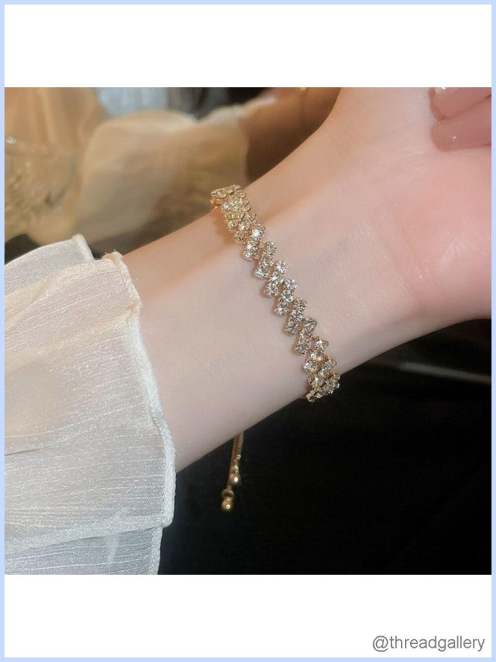 14K Gold Plated Tennis Bracelet Cubic Zirconia Chain Jewelry Gift for Women